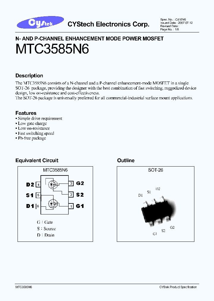 MTC3585N6_4612636.PDF Datasheet