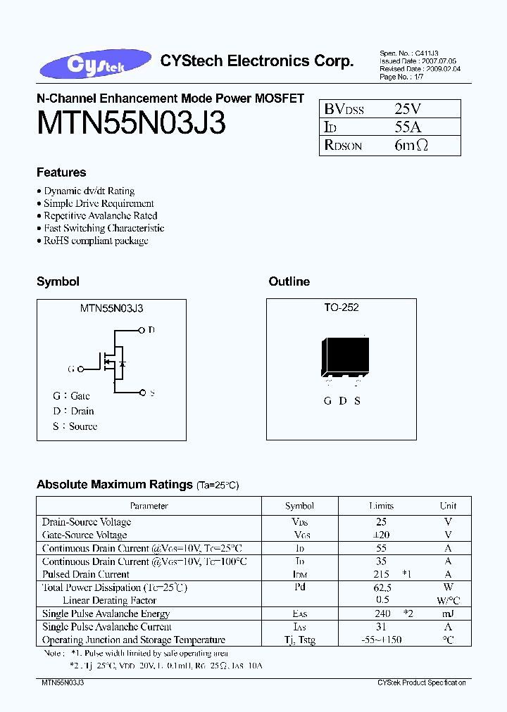 MTN55N03J3_4581840.PDF Datasheet