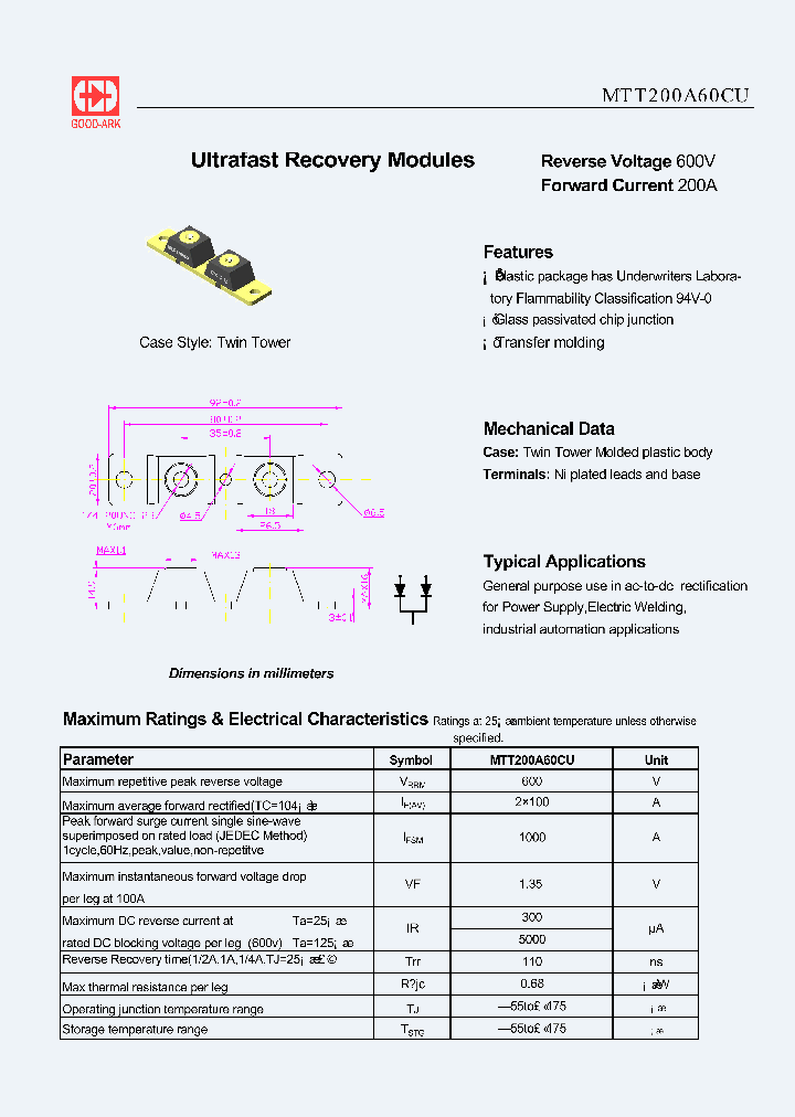 MTT200A60CU_4588994.PDF Datasheet