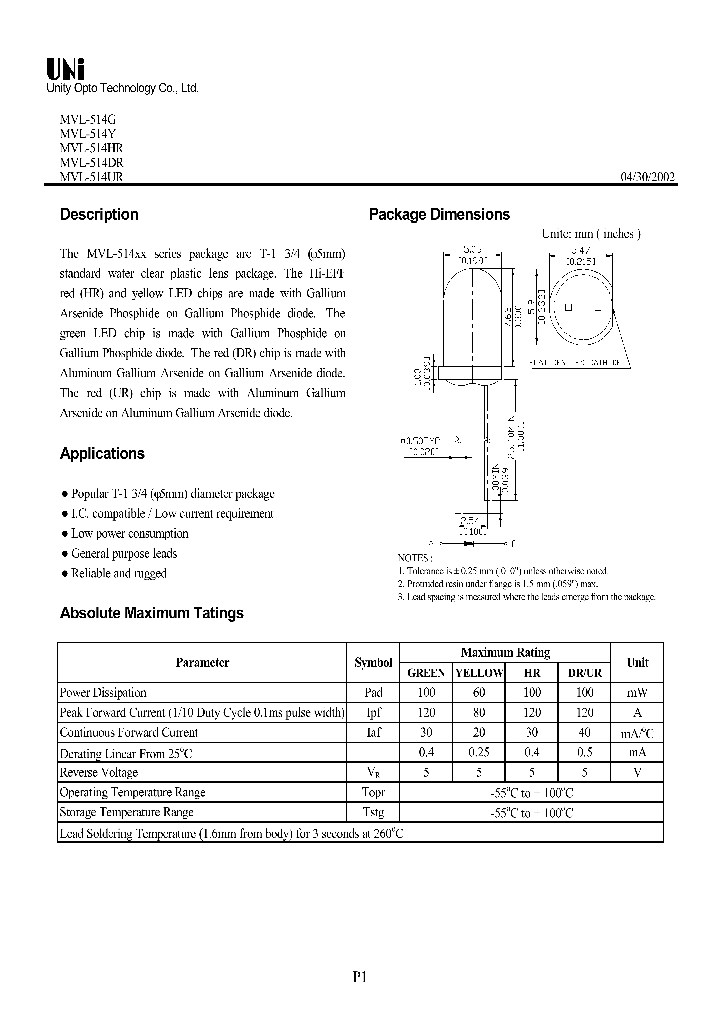 MVL-514DR_4425305.PDF Datasheet