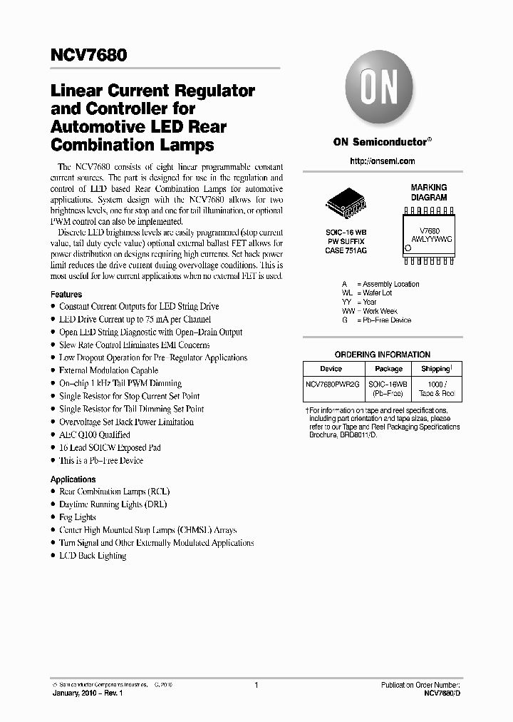 NCV7680PWR2G_4782566.PDF Datasheet