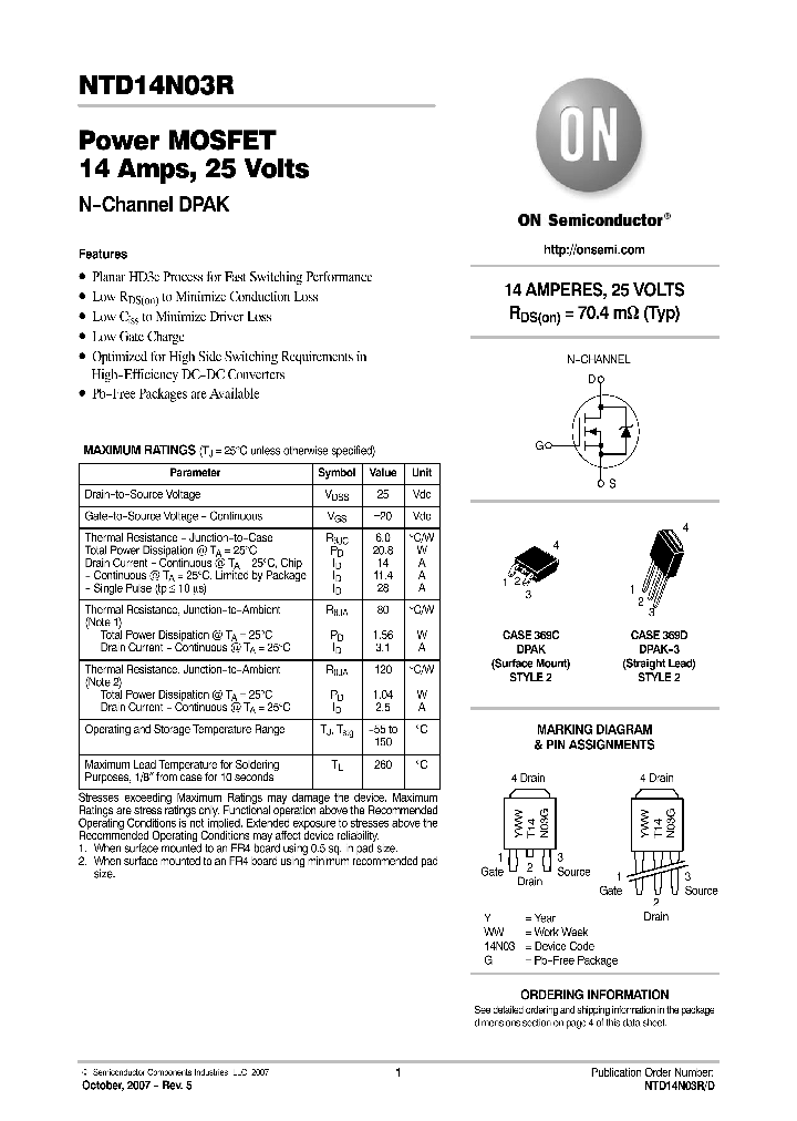 NTD14N03R07_4907408.PDF Datasheet