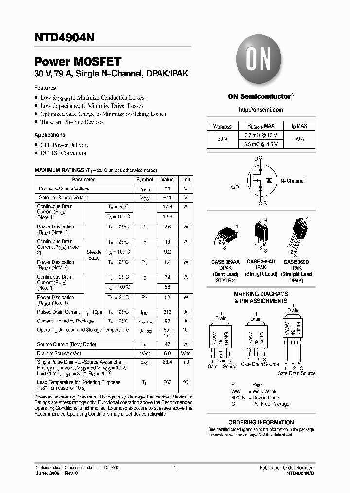 NTD4904N_4462740.PDF Datasheet