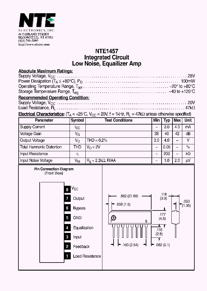 NTE1457_4489337.PDF Datasheet