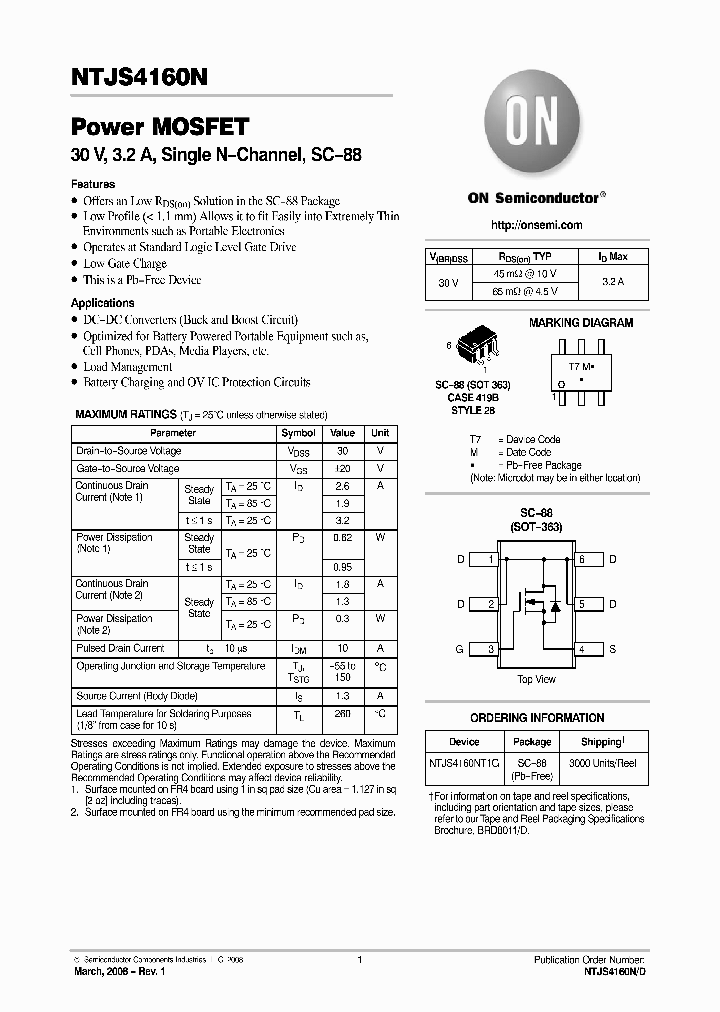 NTJS4160N_4764499.PDF Datasheet