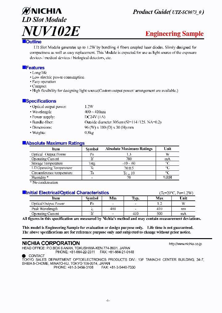 NUV102E_4456979.PDF Datasheet