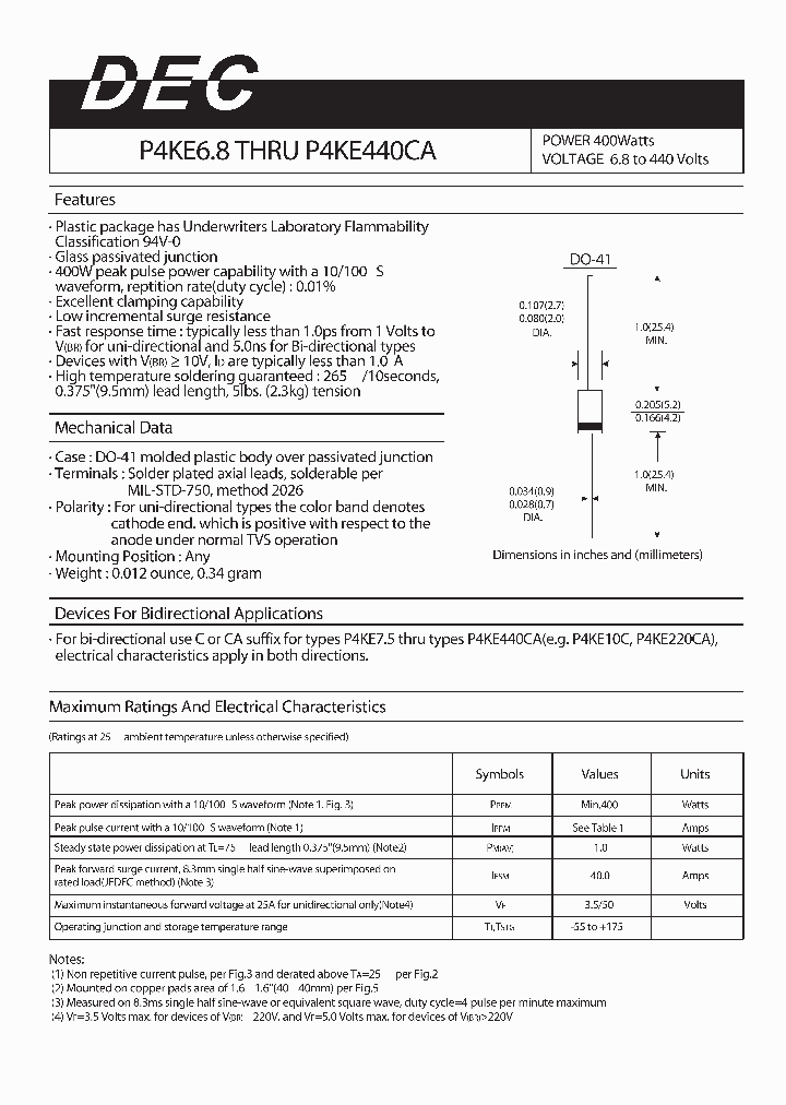 P4KE11_4436048.PDF Datasheet