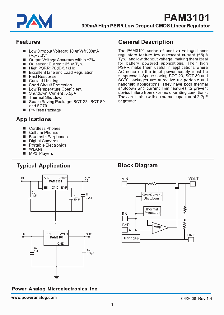 PAM3101DBA400_4234292.PDF Datasheet