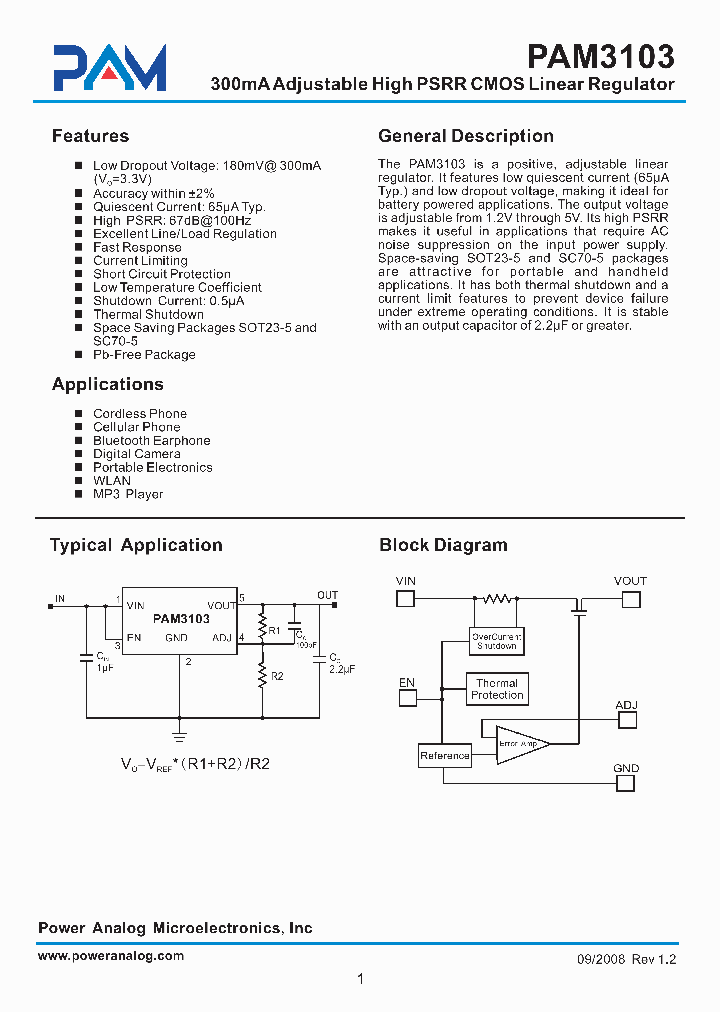 PAM3103VOUTUBADJ_4244745.PDF Datasheet