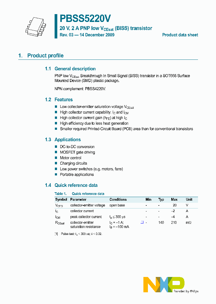 PBSS5220V_4650112.PDF Datasheet