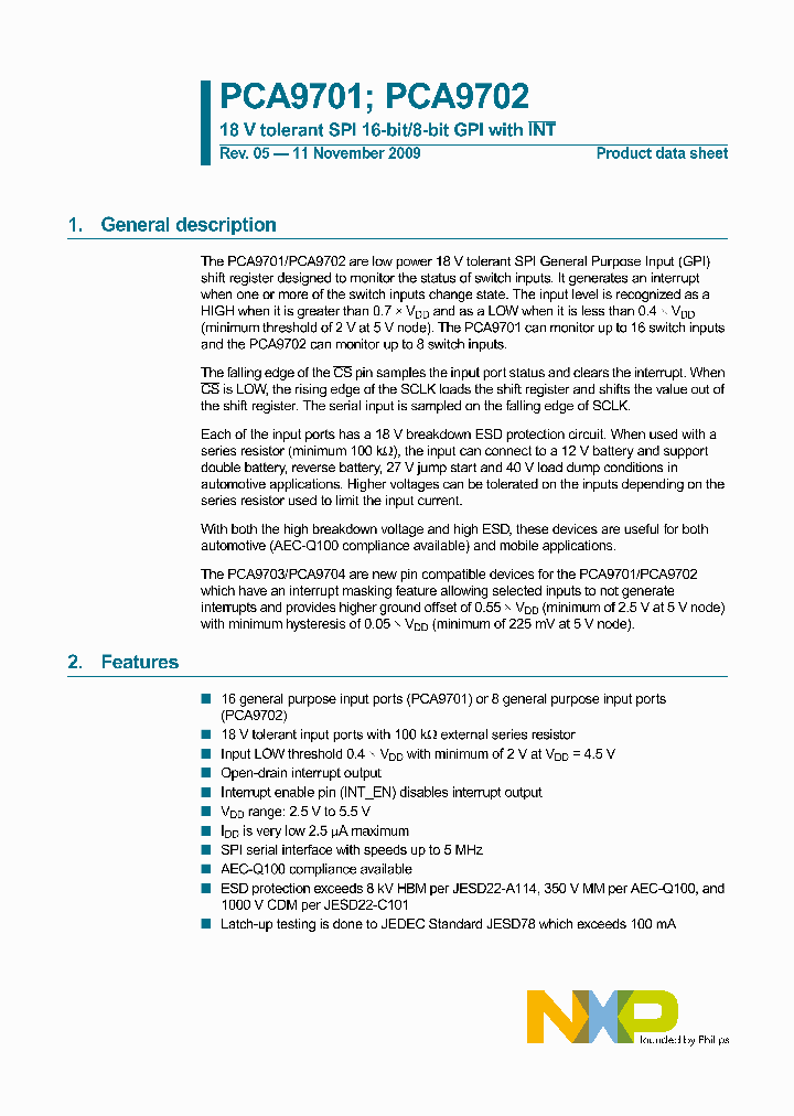 PCA9701PWQ900_4620862.PDF Datasheet