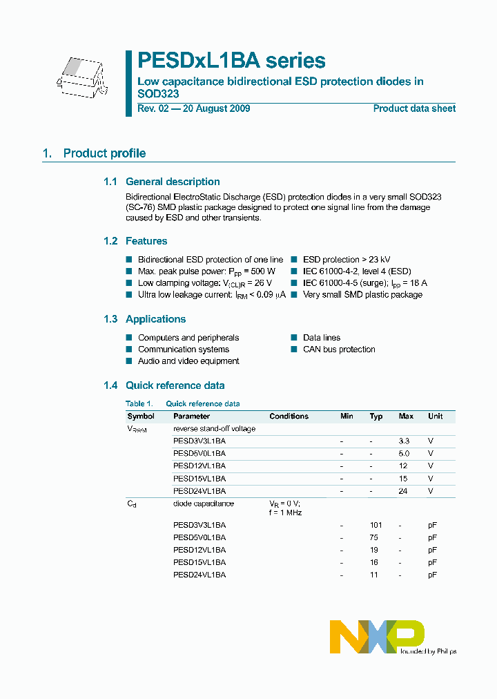 PESD5V0L1BA_4557208.PDF Datasheet