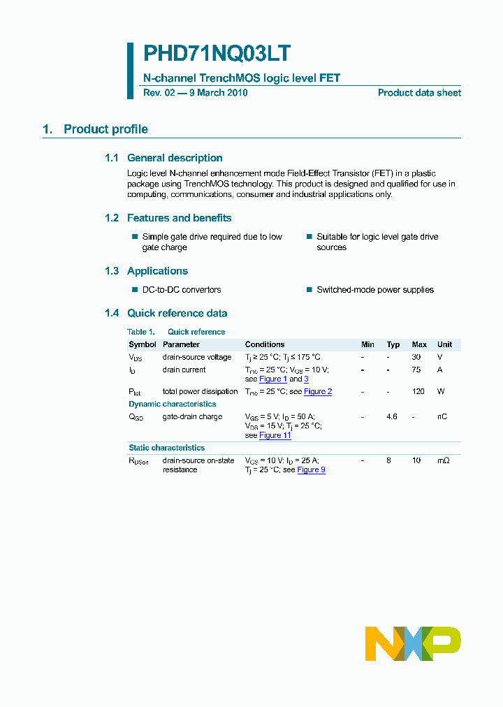 PHD71NQ03LT_4560112.PDF Datasheet