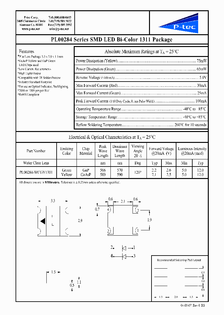 PL00284-WCGY1301_4769540.PDF Datasheet