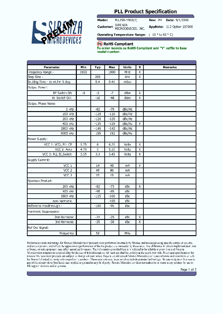 PLL250-1960_4298776.PDF Datasheet