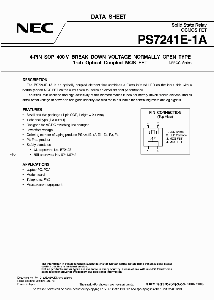 PS7241E-1A-E3-A_4662175.PDF Datasheet