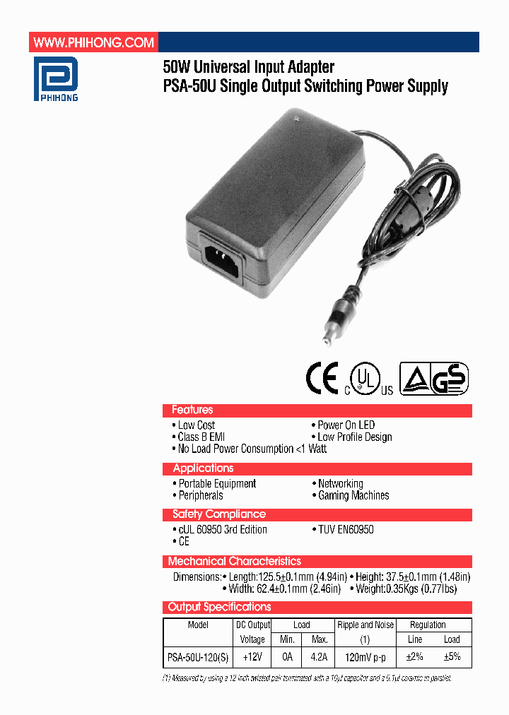 PSA-50U-120_4667811.PDF Datasheet