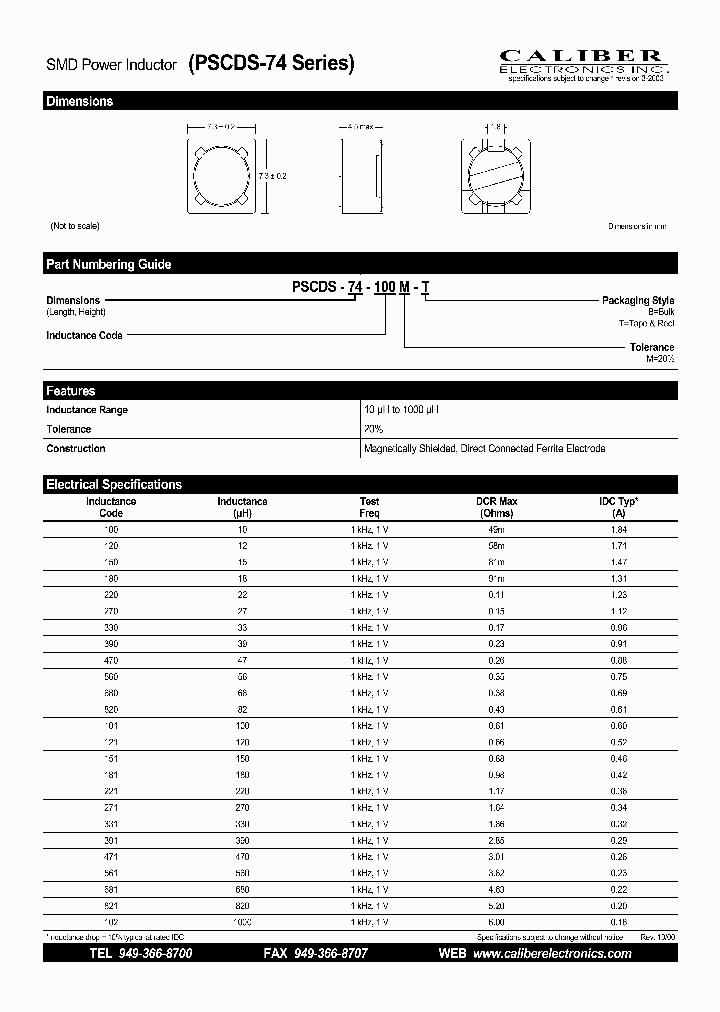 PSCDS-74-150M-B_4790230.PDF Datasheet