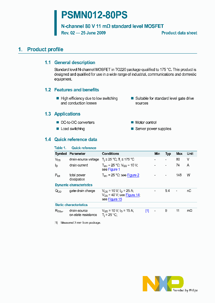 PSMN012-80PS_4670879.PDF Datasheet