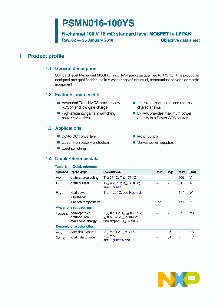 PSMN016-100YS_4670888.PDF Datasheet