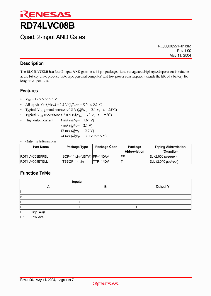 RD74LVC08B_4267511.PDF Datasheet