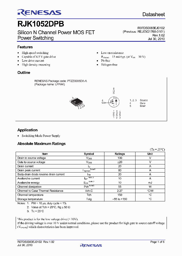 RJK1052DPB-00-J5_4866293.PDF Datasheet