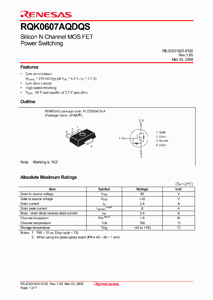 RQK0607AQDQS_4276235.PDF Datasheet