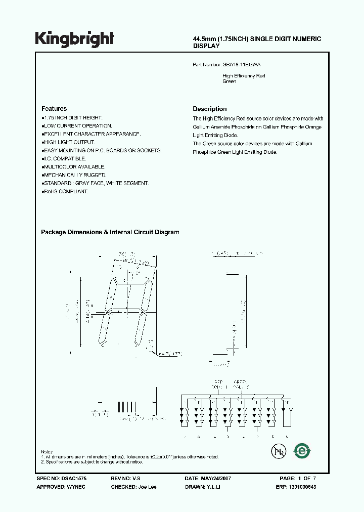 SBA18-11EGWA_4186478.PDF Datasheet