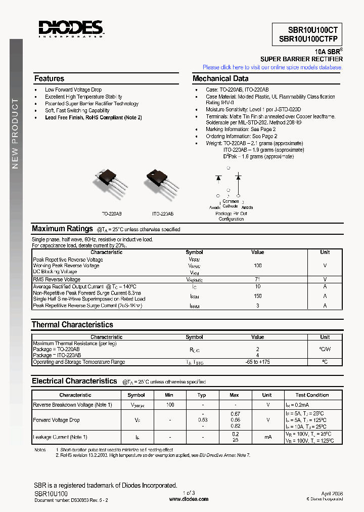 SBR10U100CT08_4198584.PDF Datasheet