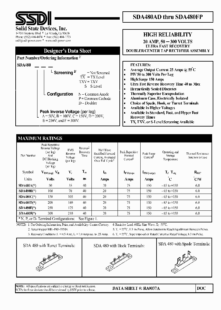 SDA480ENTX_4592885.PDF Datasheet