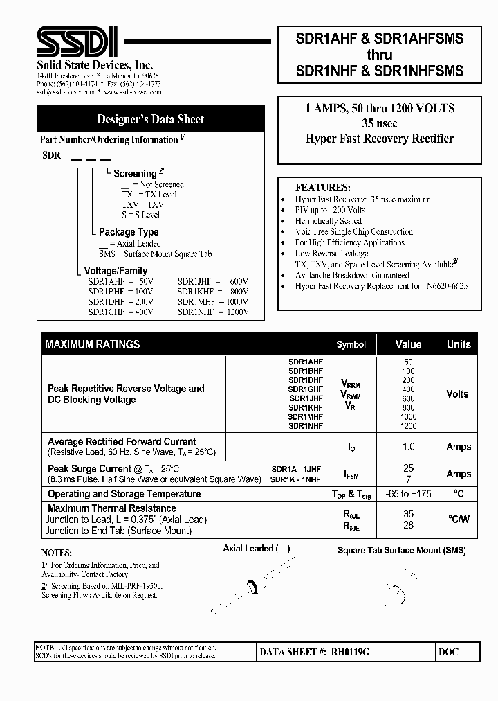 SDR1GHFS_4351376.PDF Datasheet