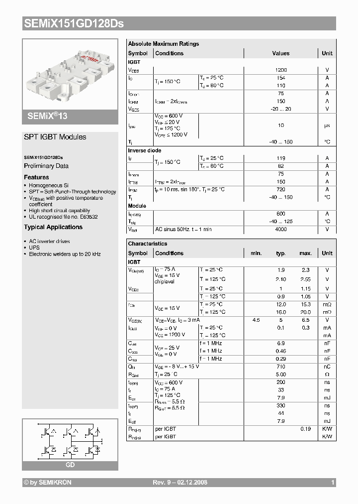 SEMIX151GD128DS08_4654022.PDF Datasheet