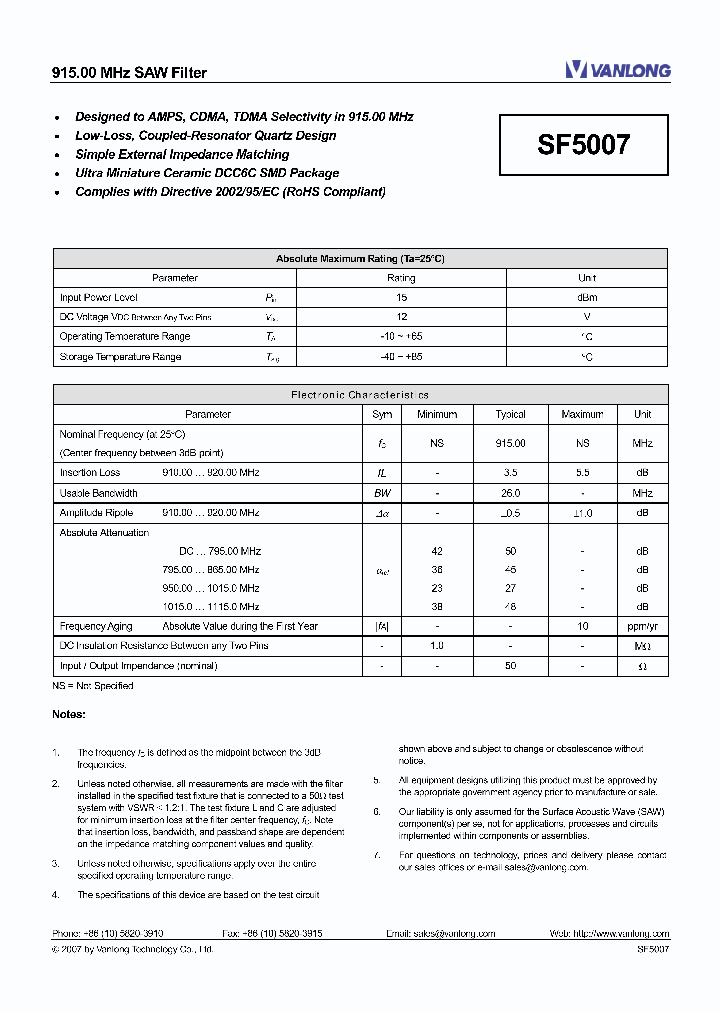 SF5007_4438585.PDF Datasheet