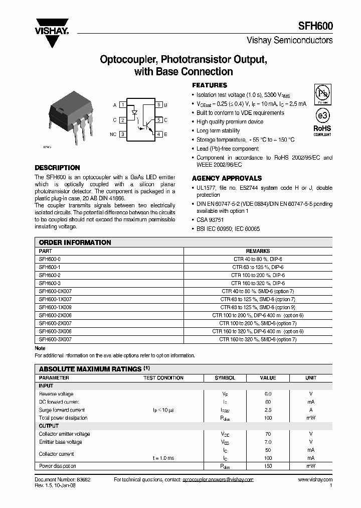 SFH600_4277292.PDF Datasheet