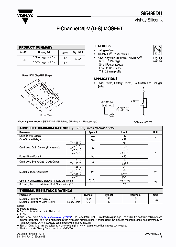 SI5485DU-T1-GE3_4786654.PDF Datasheet