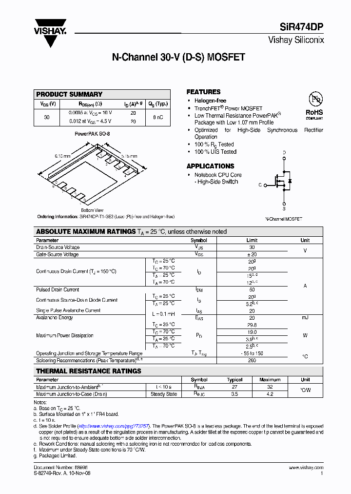 SIR474DP_4598748.PDF Datasheet
