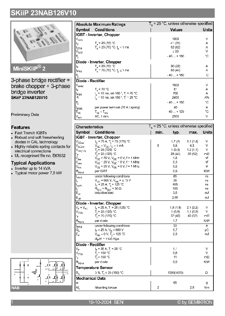 SKIIP23NAB126V10_4172810.PDF Datasheet