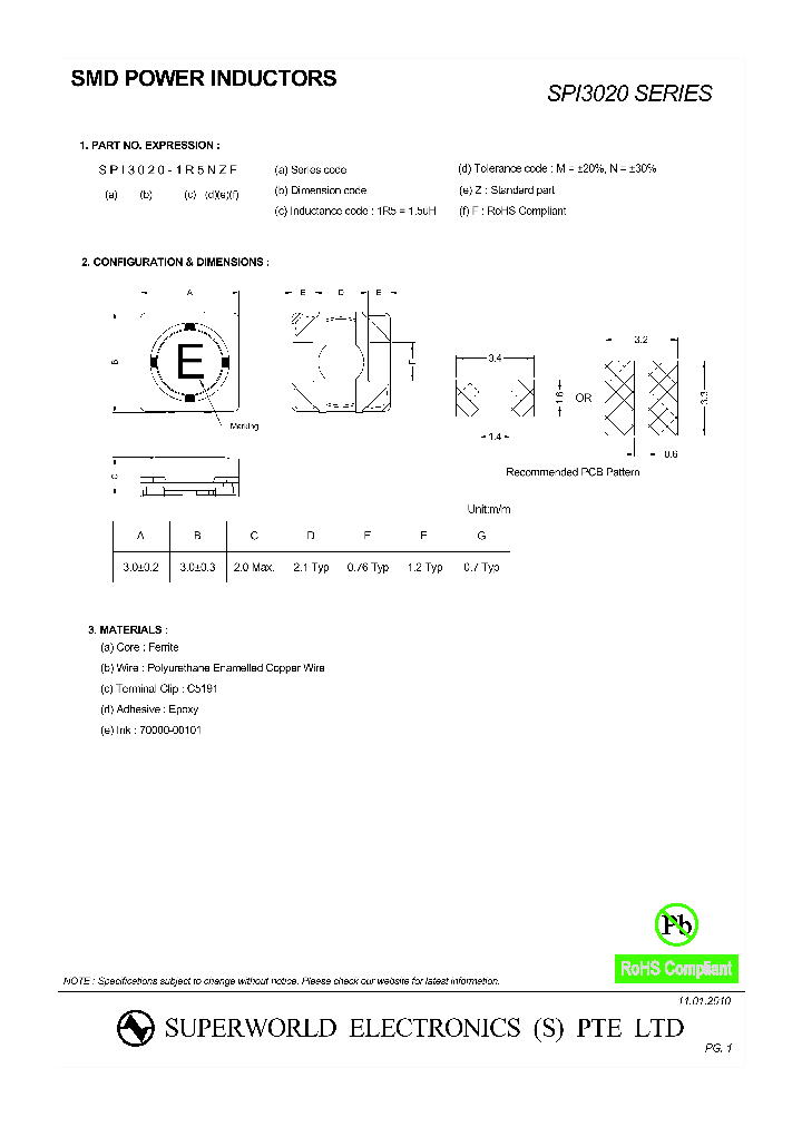 SPI3020-100MZF_4901397.PDF Datasheet