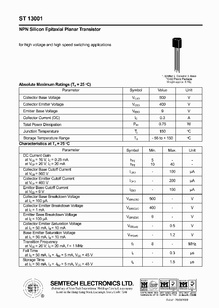 ST13001_4464609.PDF Datasheet