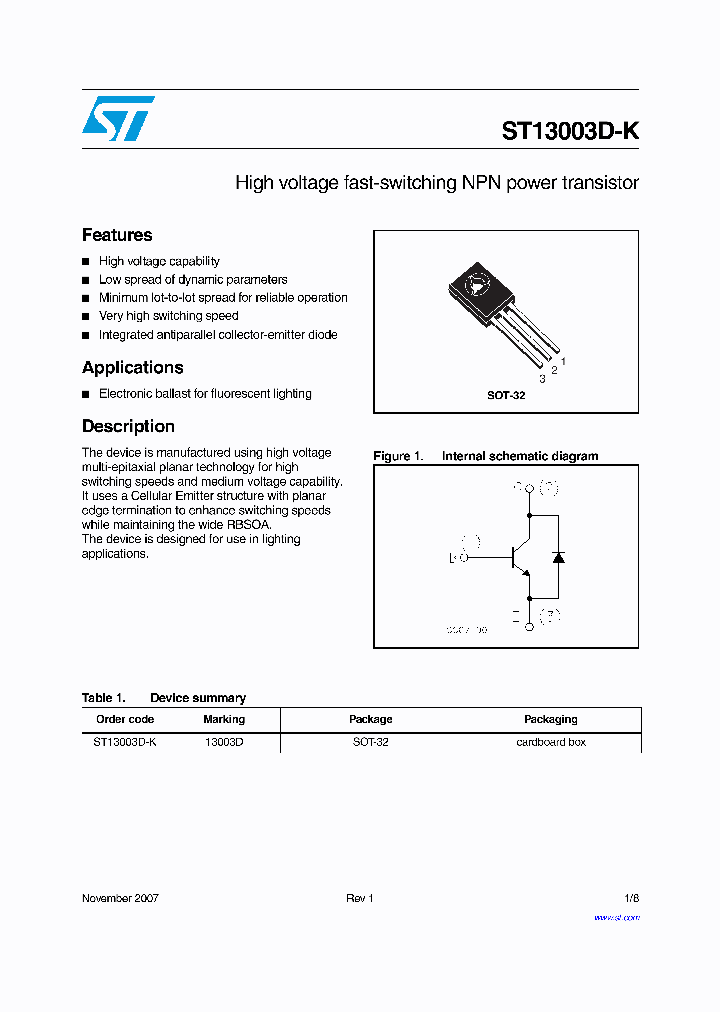 ST13003D-K_4236702.PDF Datasheet