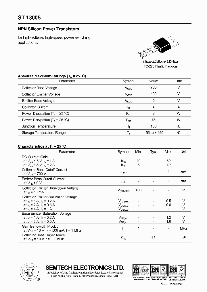 ST13005_4422974.PDF Datasheet