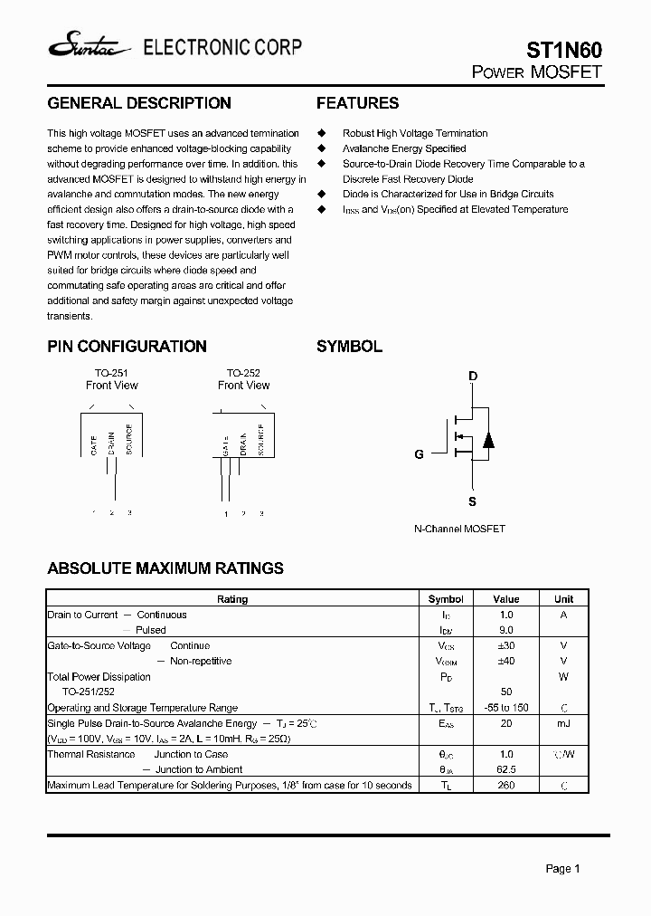 ST1N60_4753448.PDF Datasheet