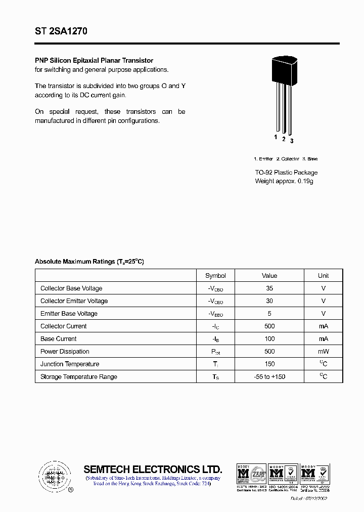 ST2SA1270_4505633.PDF Datasheet
