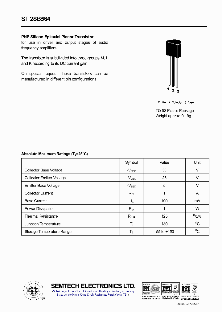 ST2SB564_4418450.PDF Datasheet