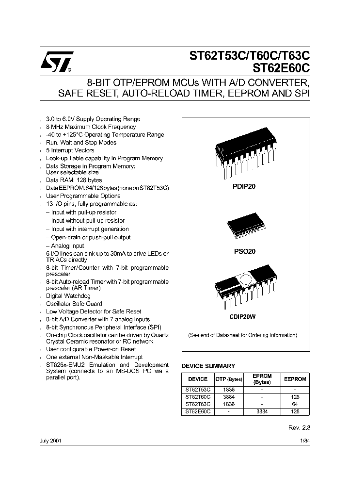 ST6260BB6XXX_4550405.PDF Datasheet