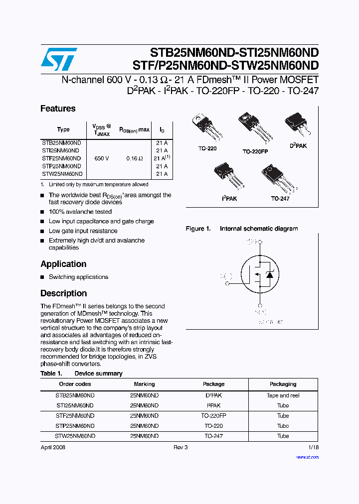 STI25NM60ND_4238239.PDF Datasheet