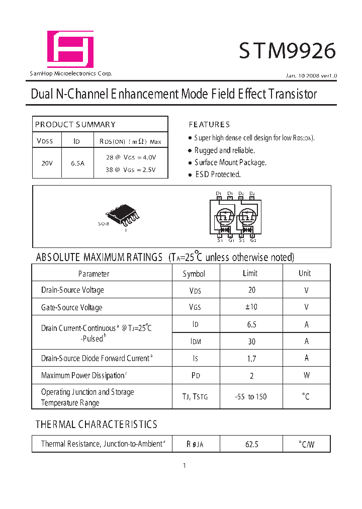 STM9926_4378025.PDF Datasheet