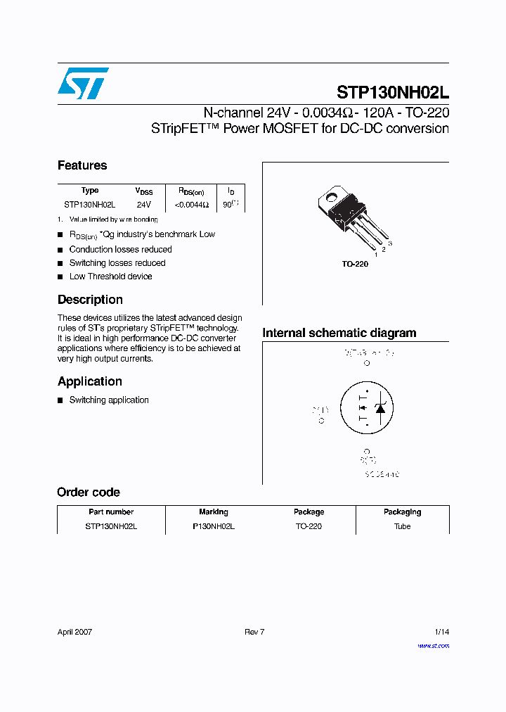 STP130NH02L_4254791.PDF Datasheet