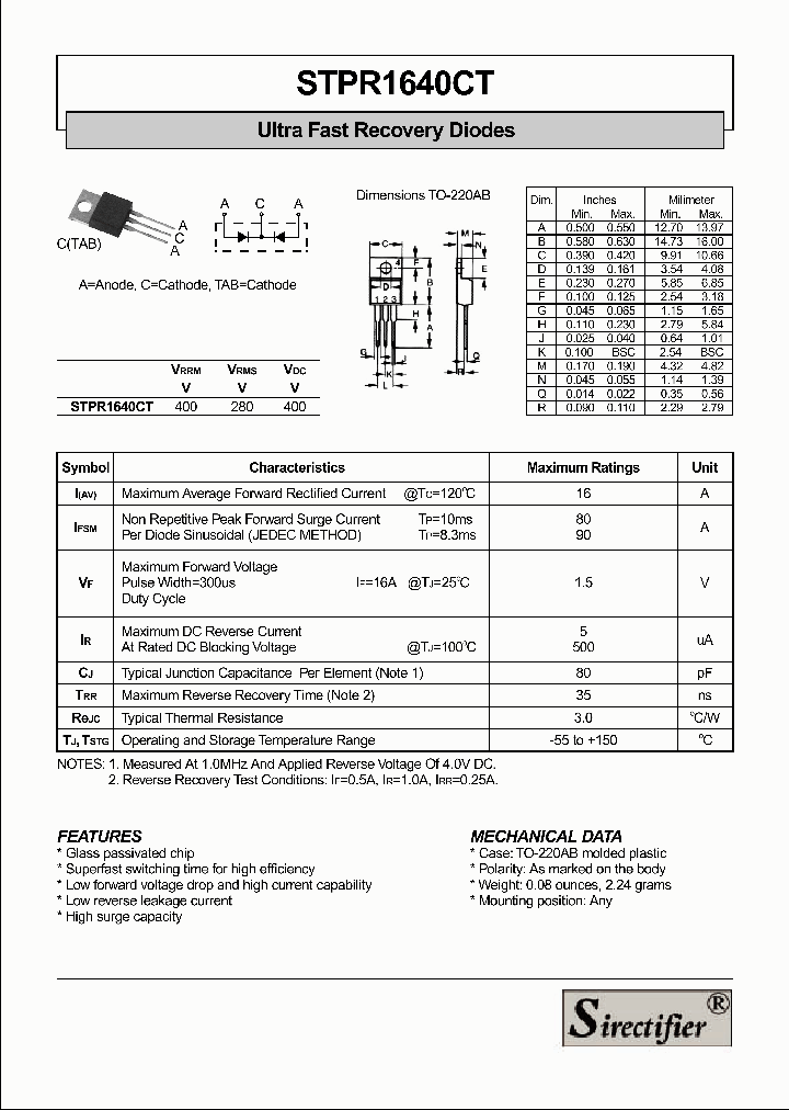 STPR1640CT_4200754.PDF Datasheet