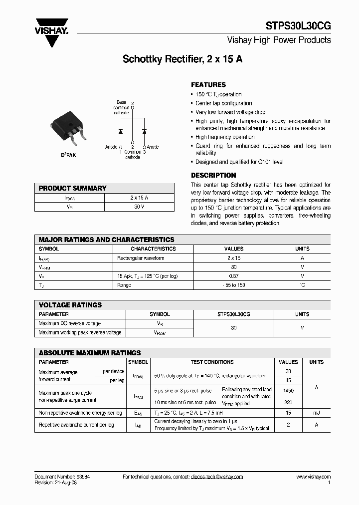 STPS30L30CG_4335763.PDF Datasheet